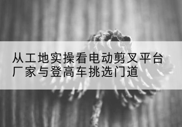 南川区电动剪叉升降平台厂家-从工地实操看电动剪叉平台厂家与登高车挑选门道